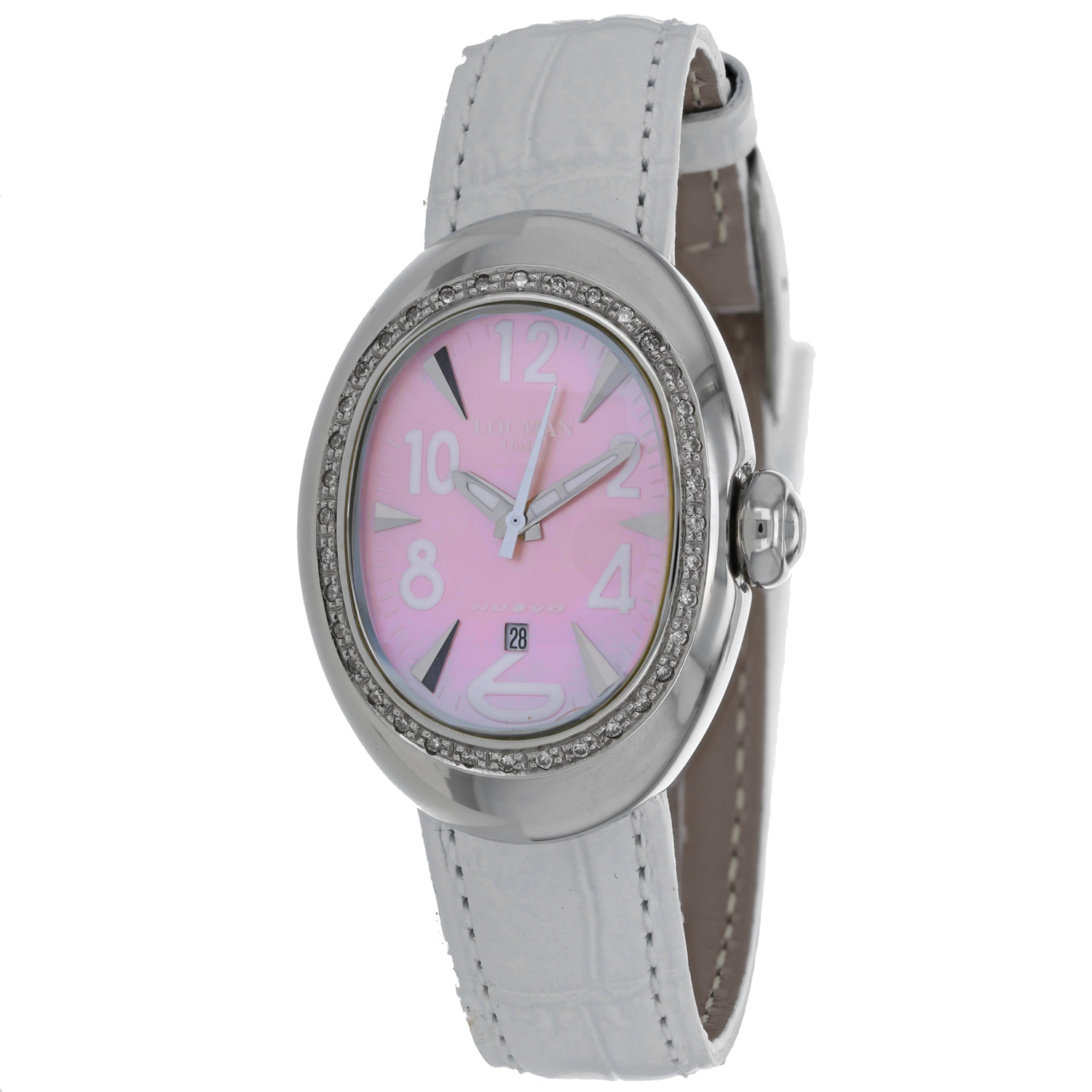 Locman Nuovo 40mm Mother of Pearl Dial Quartz Women's Watch 028MOPPKD/WH