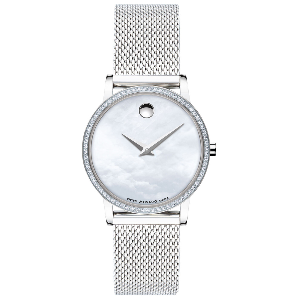 Movado Museum 28mm Mother of Pearl Dial Quartz Women's Watch 0607306