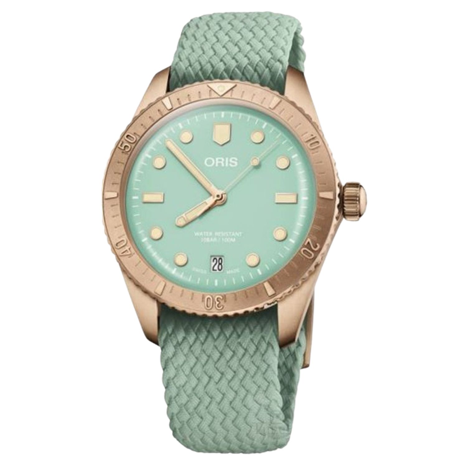 Oris Divers 38mm Green Dial Automatic Women's Watch 0731903BRS