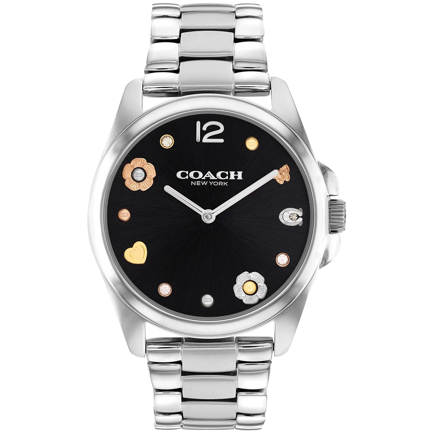 Coach Greyson 14504024 Accessories Black Dial Silver Bracelet Women’s Watch Coach Greyson Quartz Crystal Black Dial Ladies Watch  main image 2