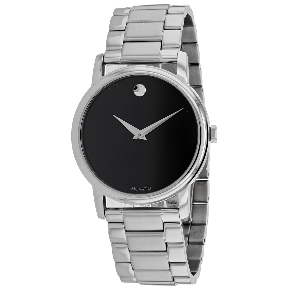 Movado Classic 38mm Black Dial Quartz Men's Watch 2100014