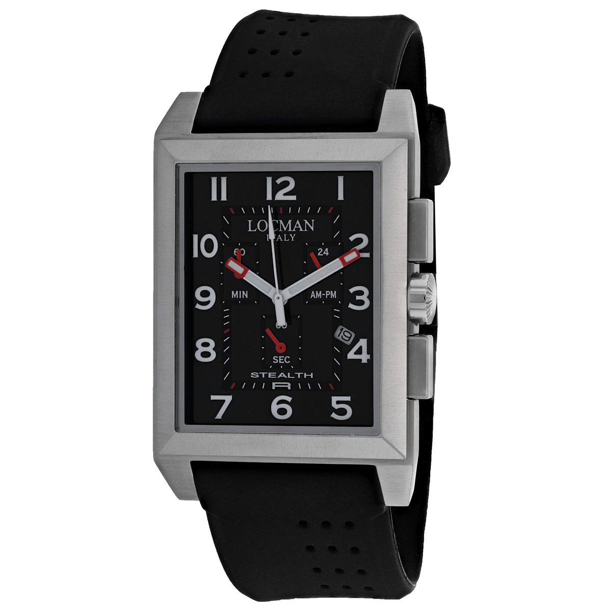 Locman Stealth 44mm Black Dial Quartz Men's Watch 242BK2BK