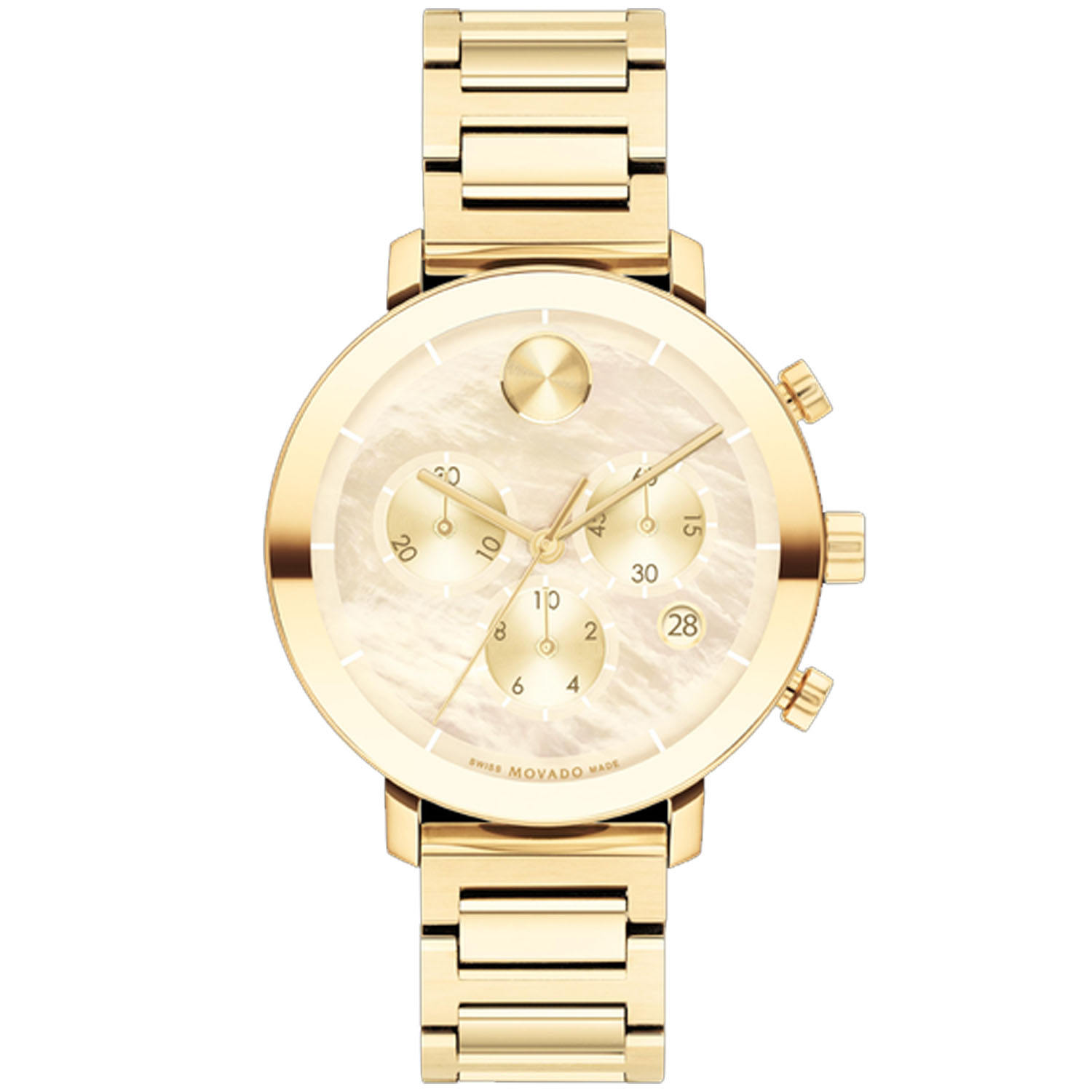 Movado Bold 38mm Gold Dial Quartz Women's Watch 3600788