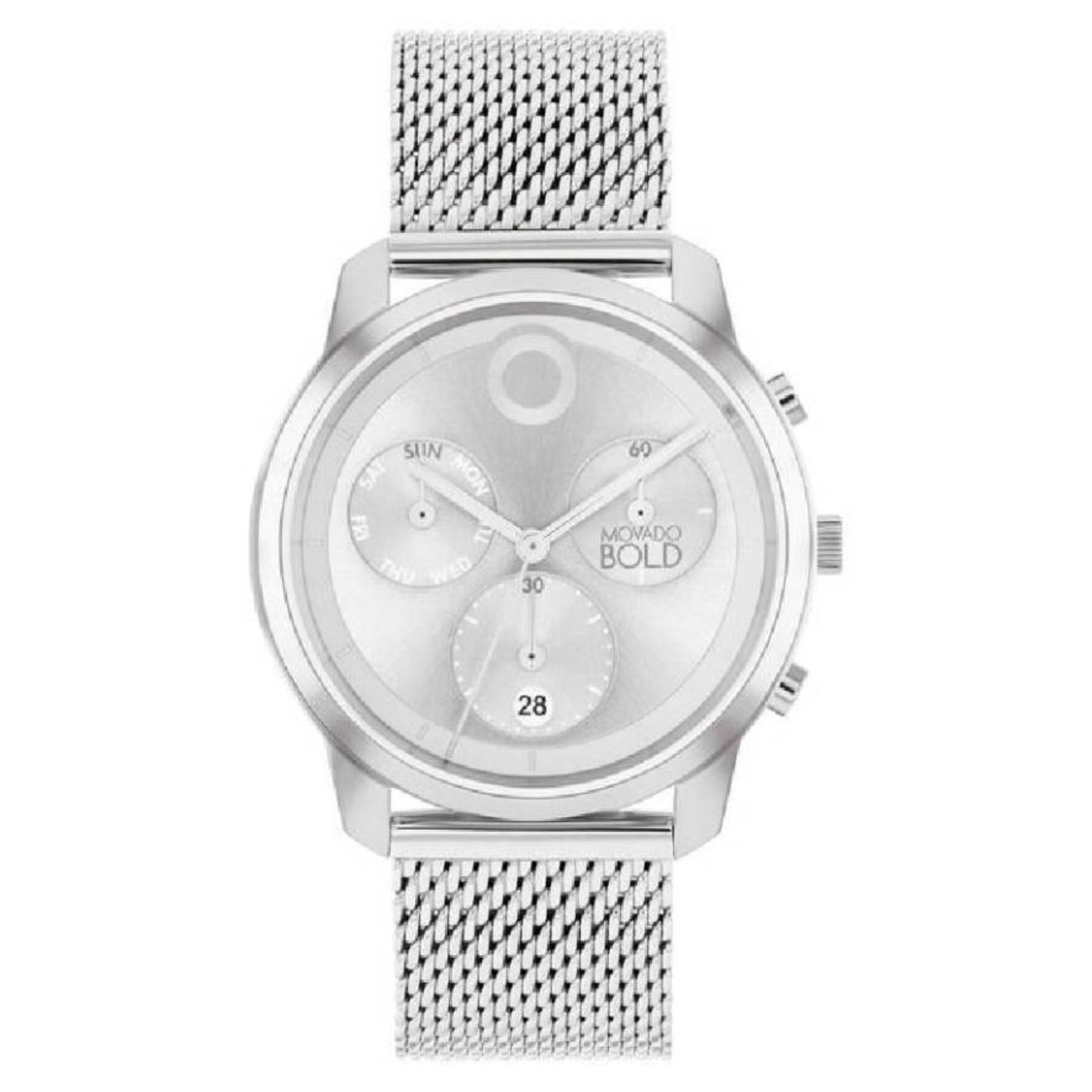 Movado Element 42mm Silver Dial Quartz Men's Watch 3601024