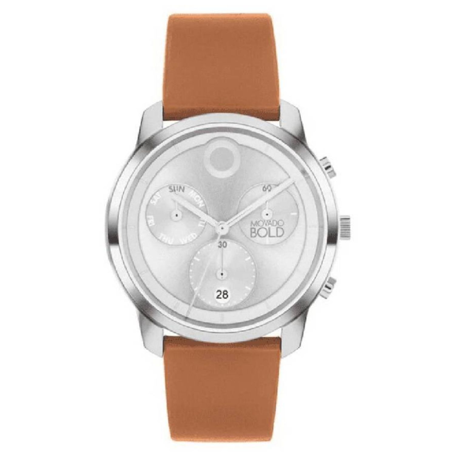Movado Verso 42mm Silver Dial Quartz Men's Watch 3601028