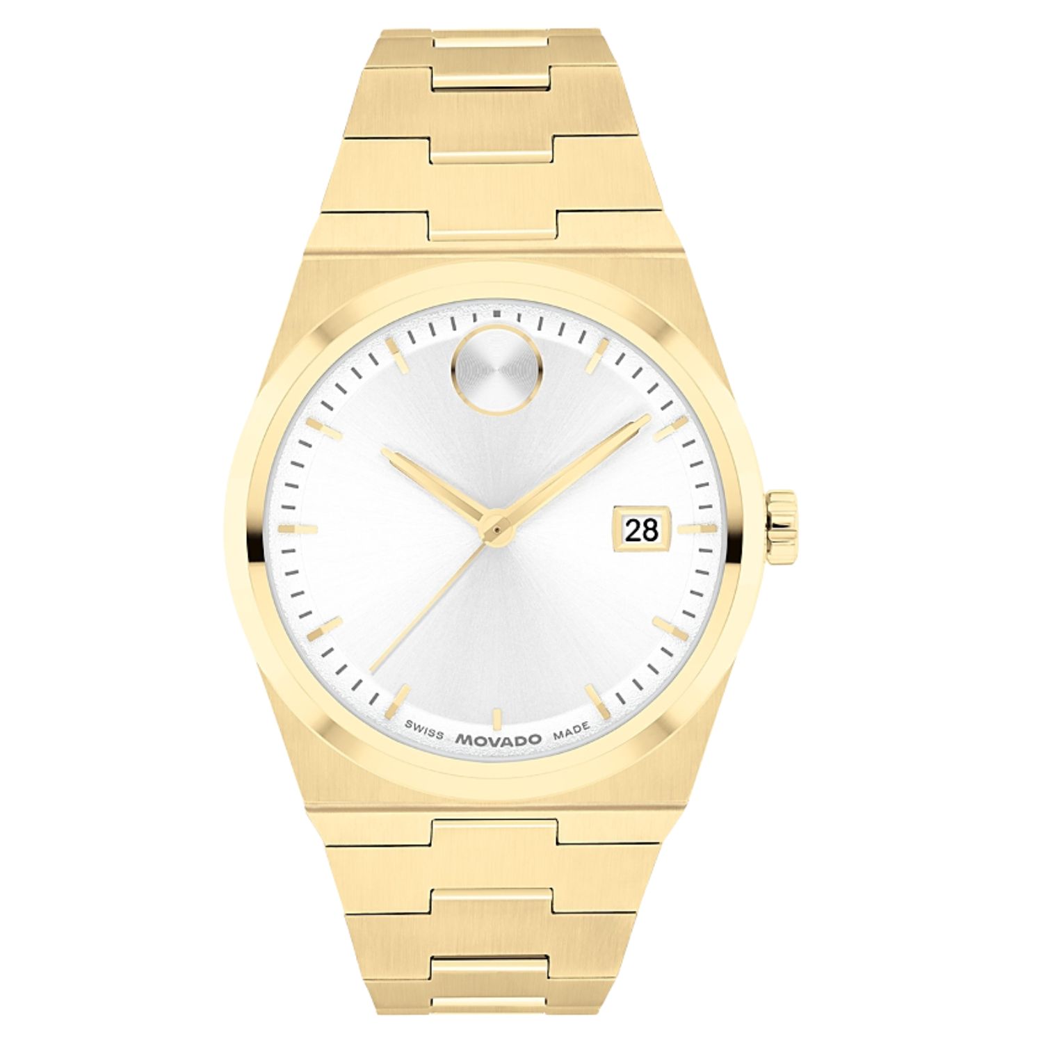 Movado Bold Quest 35mm White Dial Quartz Men's Watch 3601187