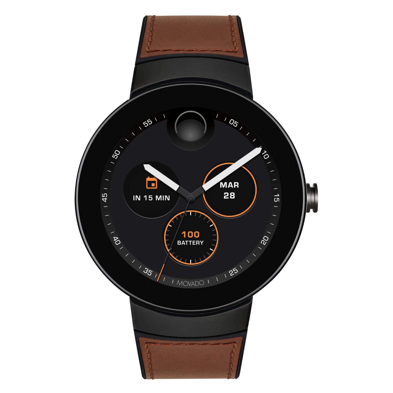 Movado Connect 46mm Black Dial Digital Unisex Watch 3660019
