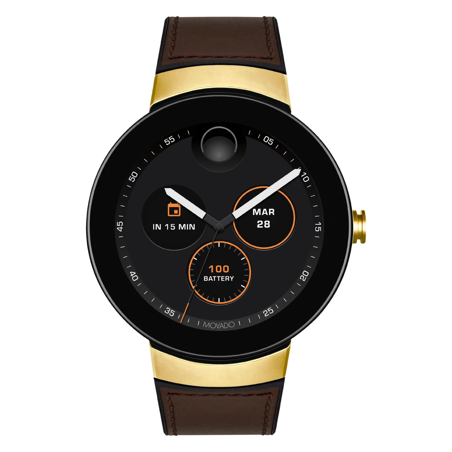 Movado Connect 46mm Black Dial Digital Unisex Watch 3660021