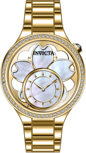 Invicta Wildflower 35mm Gold Dial Quartz Women's Watch 46754