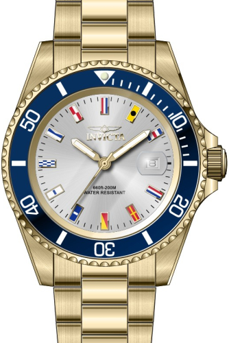 Invicta Pro Diver 40mm Silver Dial Quartz Men's Watch 49886