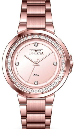 Invicta Angel 33mm Rose Gold Dial Quartz Women's Watch 50167