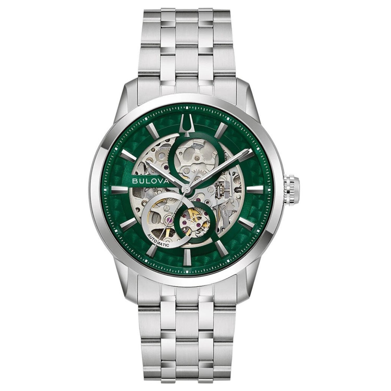 Bulova Sutton 40mm Green Dial Automatic Men's Watch 96A329