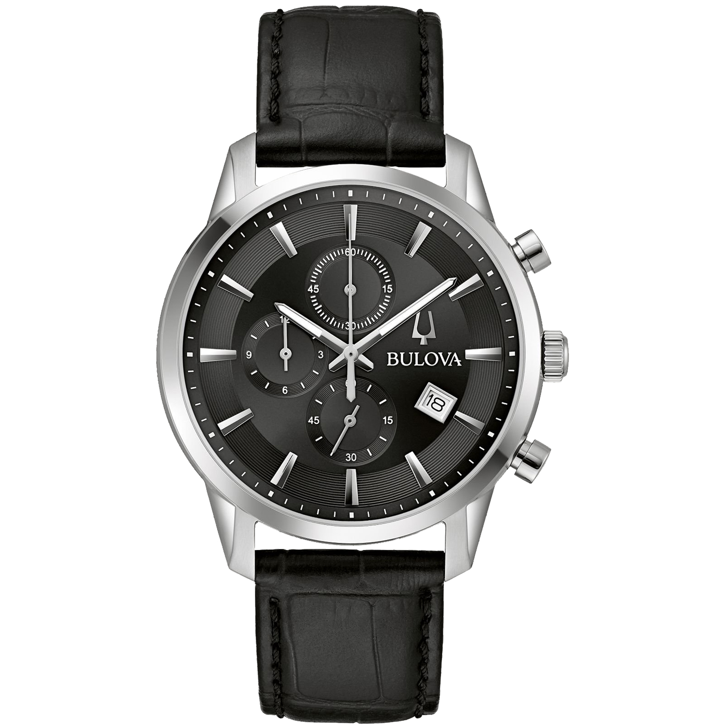 Bulova Men's Sutton Black Dial Watch - 96B403 - Picture 1 of 1