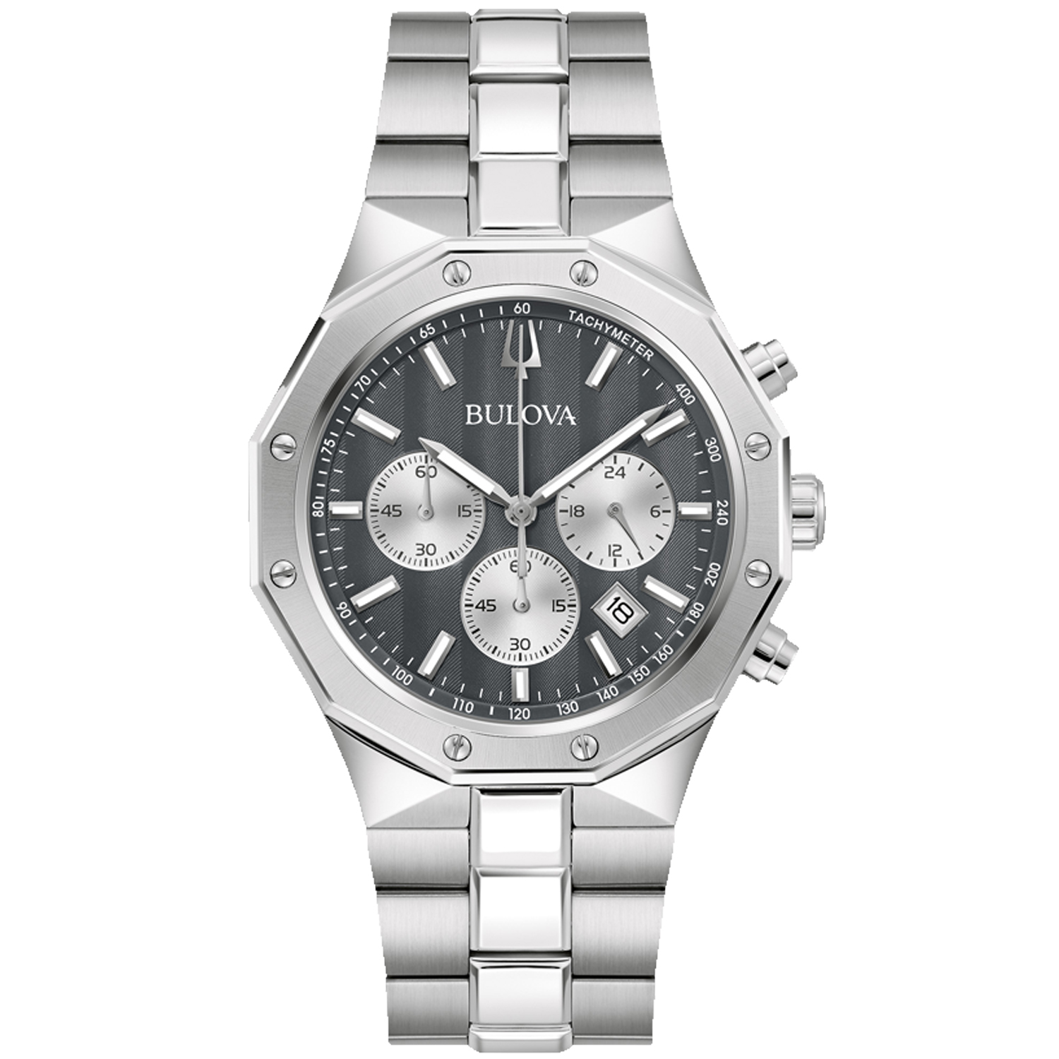 Bulova Prestige 40mm Gray Dial Quartz Men's Watch 96B459