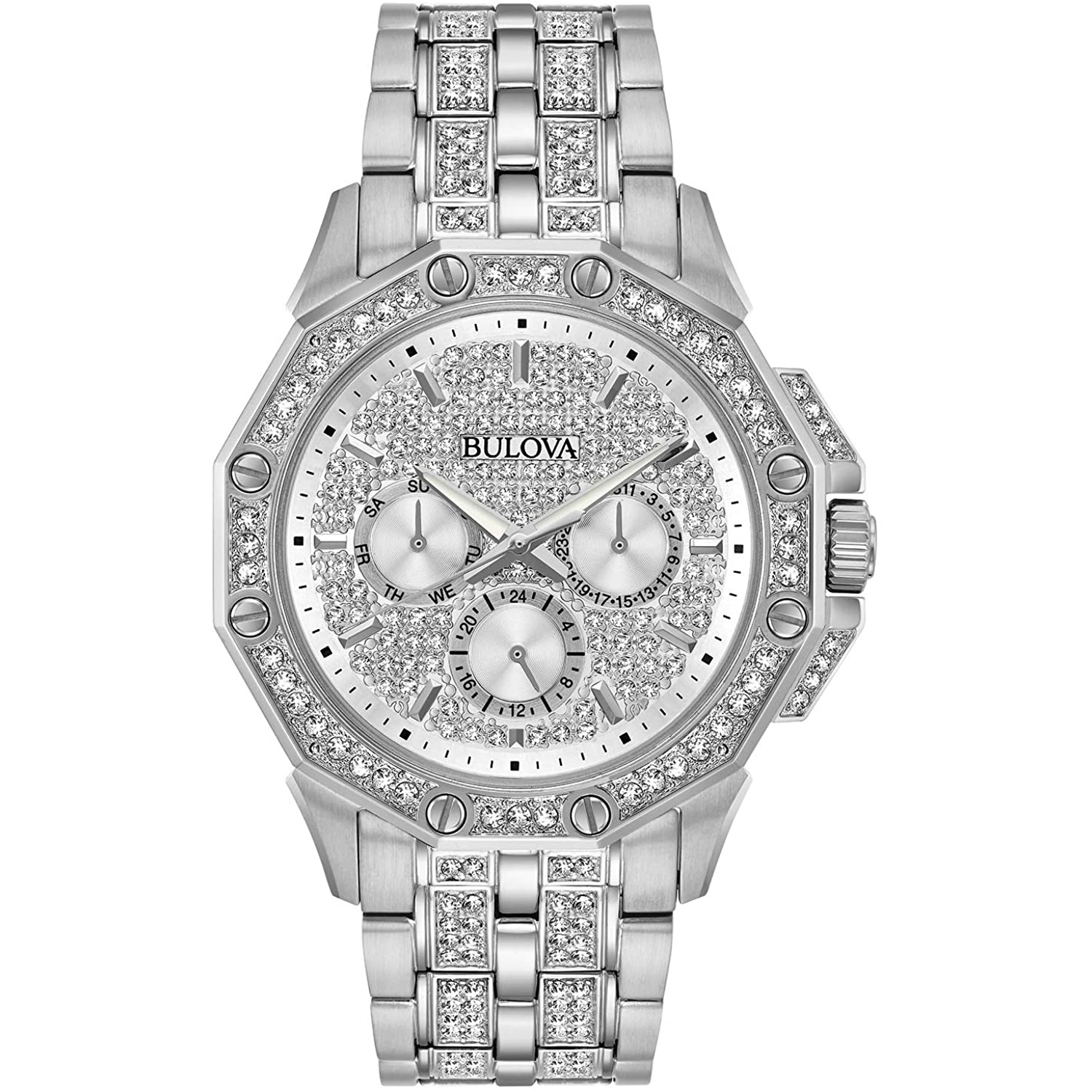 Bulova Octava 42mm Silver Dial Quartz Men's Watch 96C134