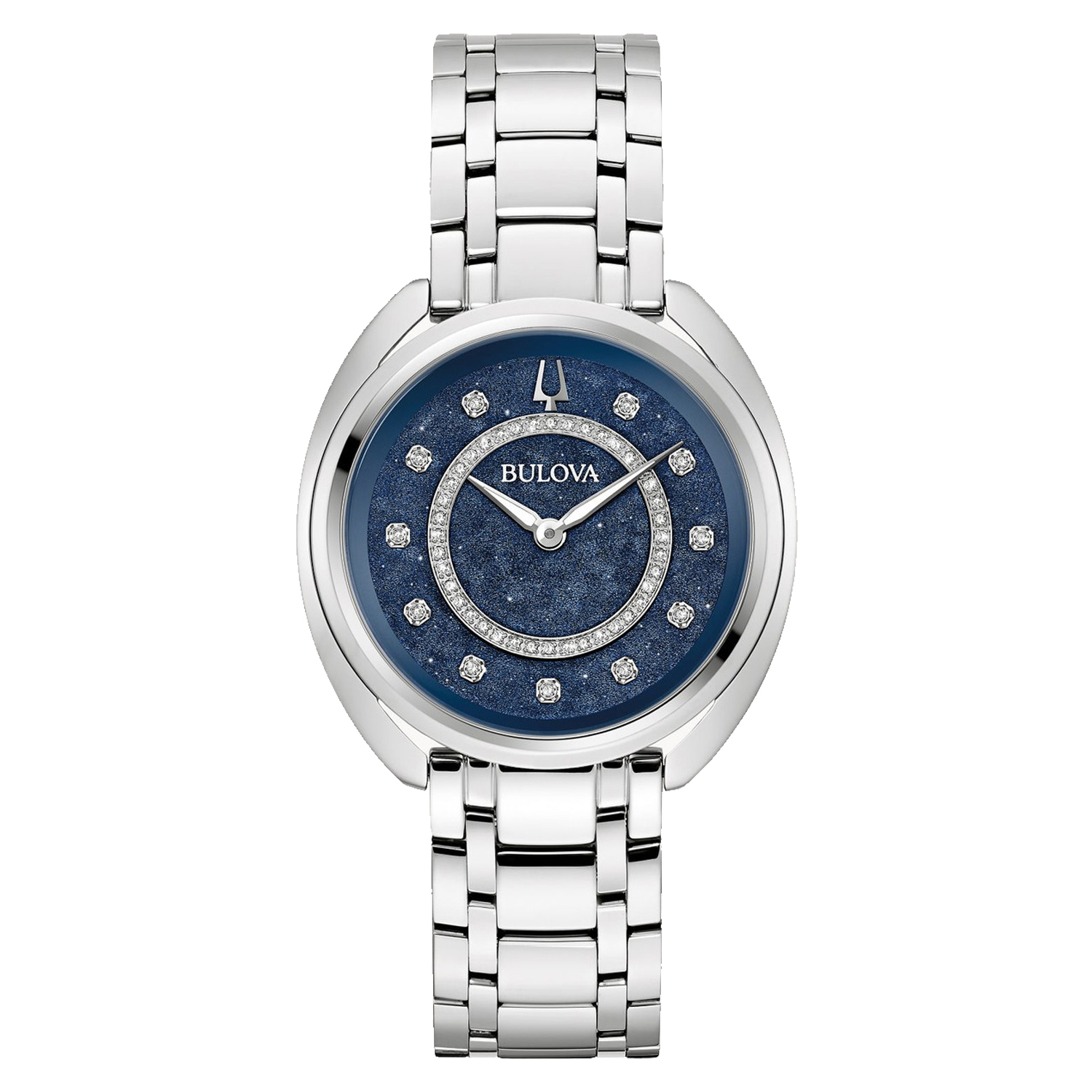 Bulova Classic Duality 34mm Blue Dial Quartz Women's Watch 96X160