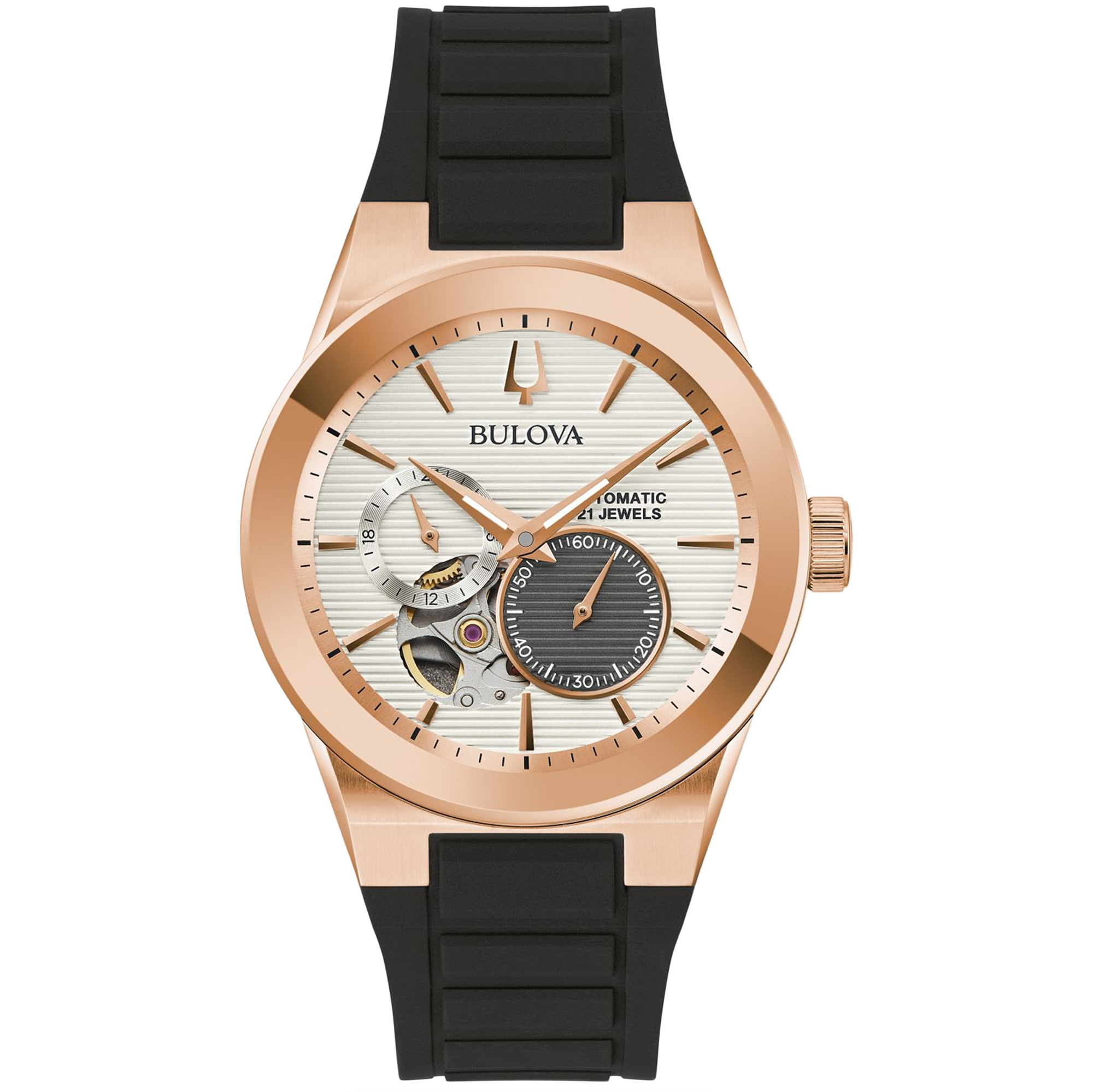 Bulova Latin GRAMMY 38mm Silver Dial Automatic Men's Watch 97A186