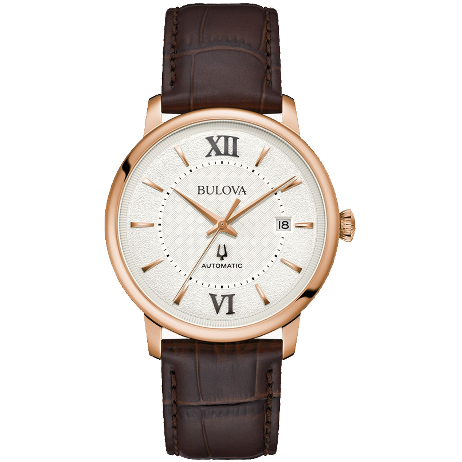 Bulova Hudson 39mm White Dial Automatic Men's Watch 97B225