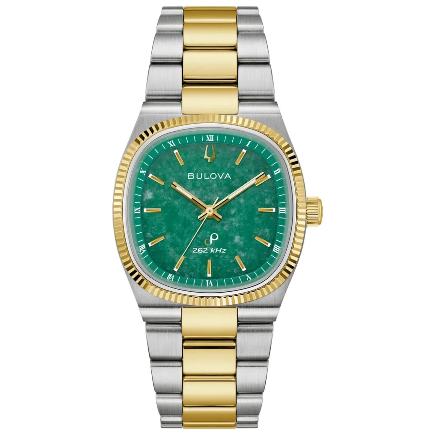 Bulova Super Seville 35mm Green Dial Quartz Men's Watch 98A336