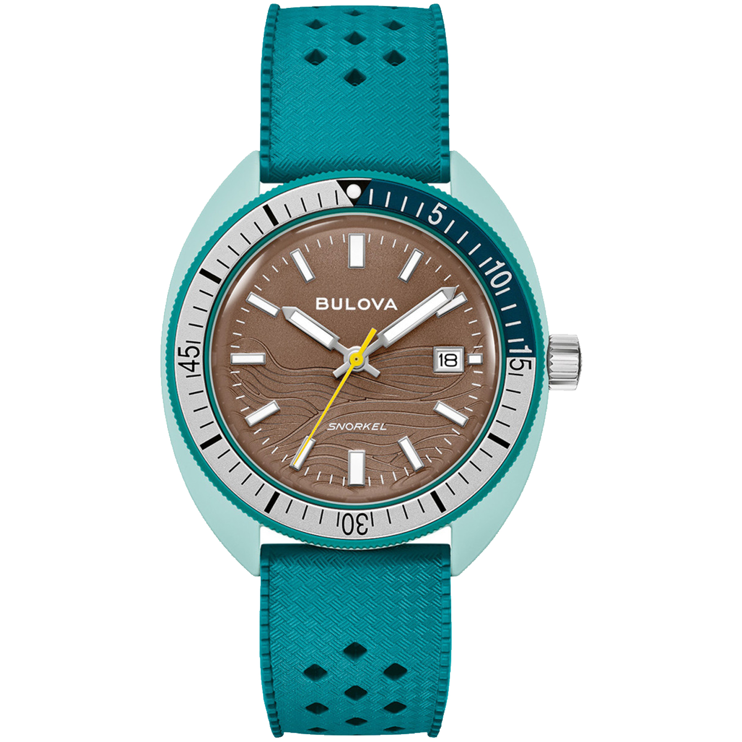 Bulova Snorkel Sea Turtle 41mm Brown Dial Quartz Men's Watch 98B446