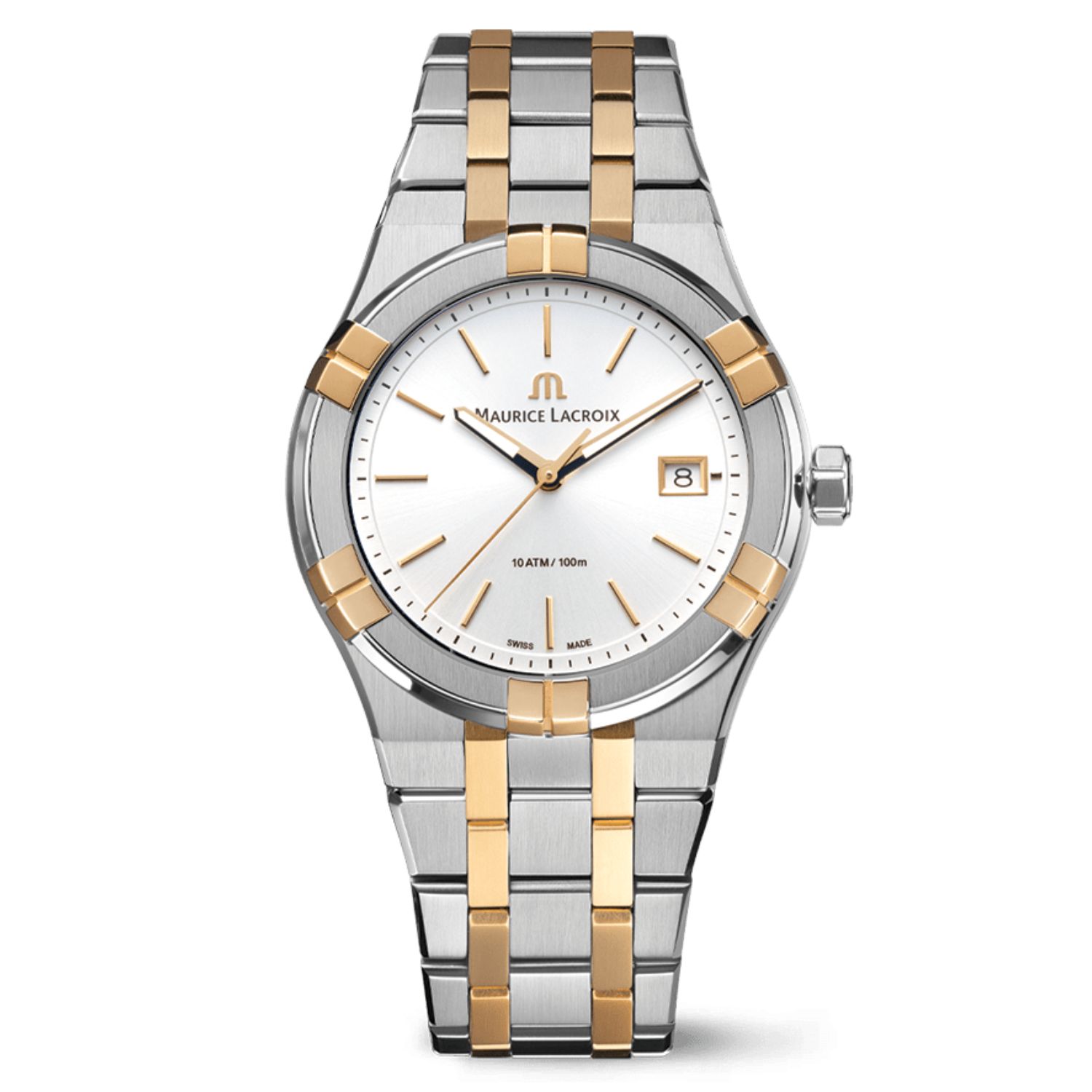 Maurice Lacroix Aikon 40mm White Dial Quartz Men's Watch AI1108-PVP02-130