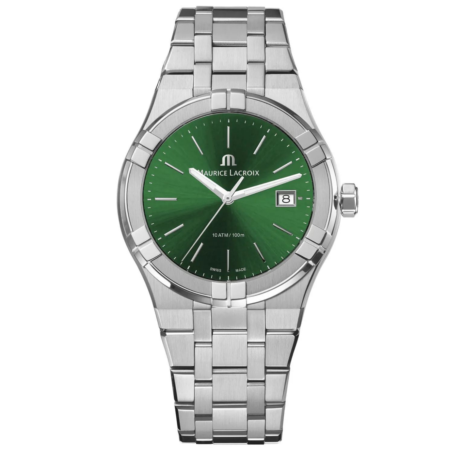Maurice Lacroix Aikon 40mm Green Dial Quartz Men's Watch AI1108-SS002-630