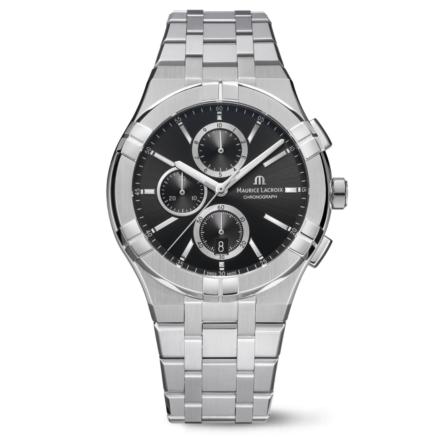 Maurice Lacroix Aikon 42mm Black Dial Quartz Men's Watch AI1118-SS002-330