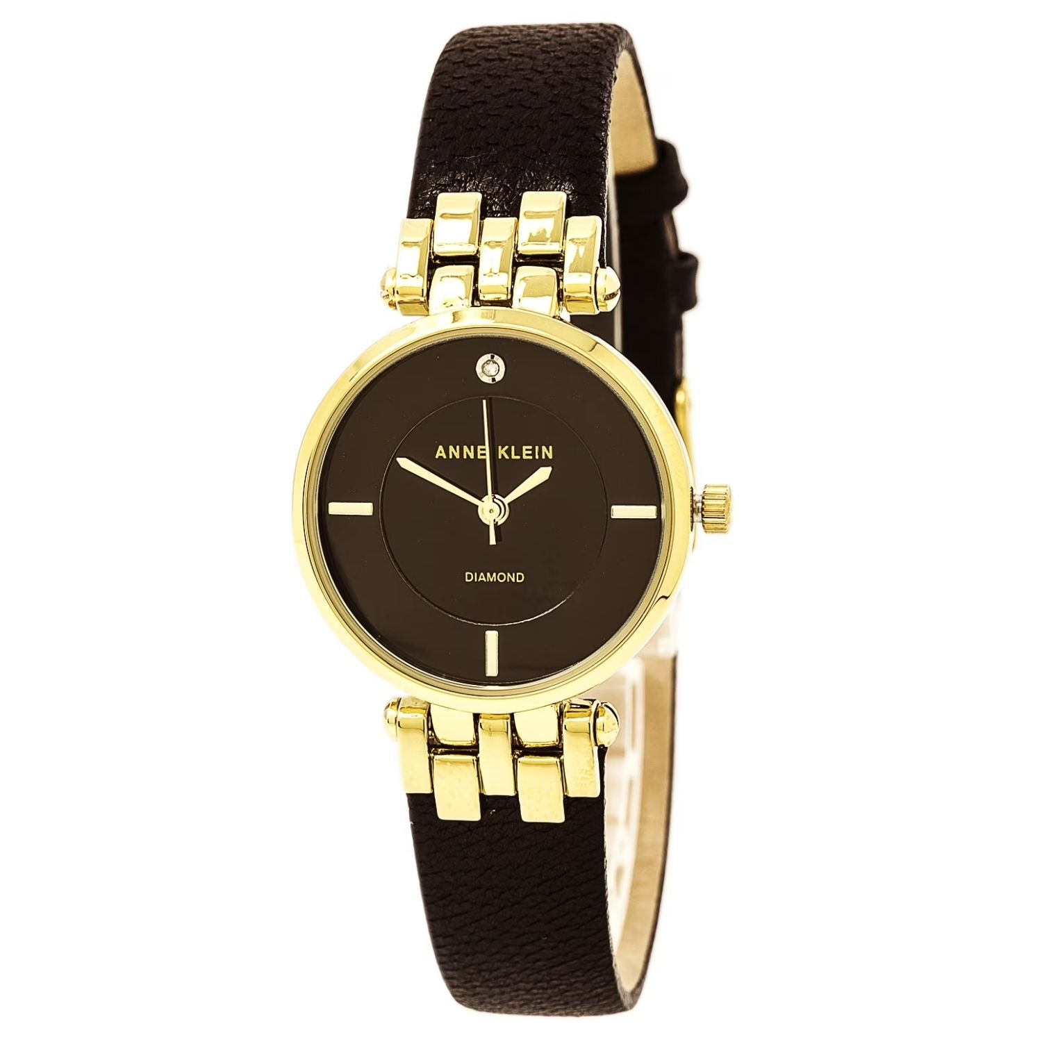 Anne Klein Classic 28mm Brown Dial Quartz Women's Watch AK-2684BKST