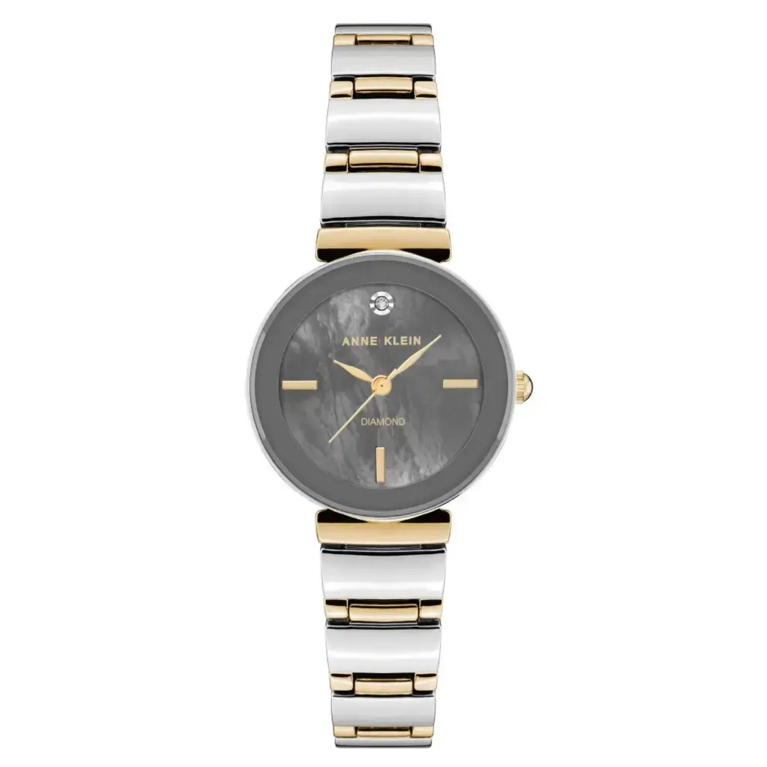 Anne Klein Accented 28mm Grey Dial Quartz Women's Watch AK/2435GMTT
