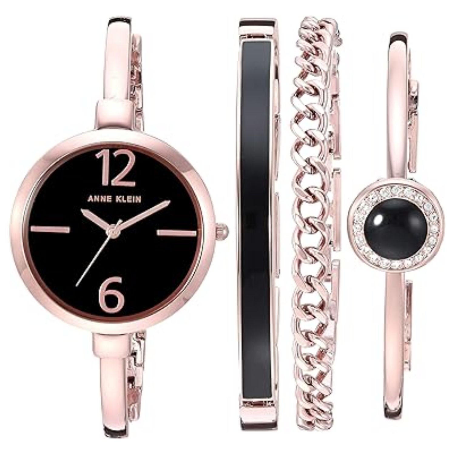 Anne Klein Bangle 32mm Black Dial Quartz Women's Watch AK/3290BKST
