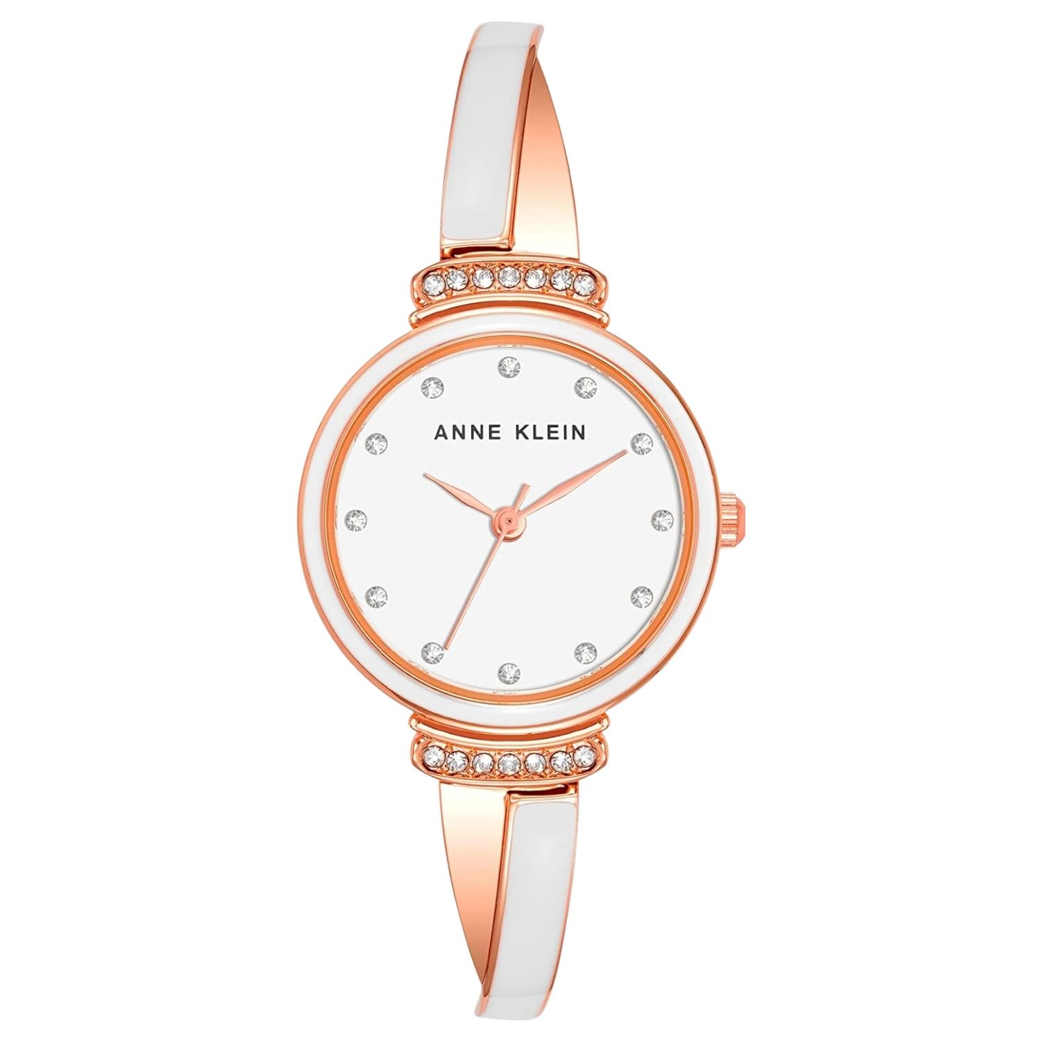 Anne Klein Crystal 26mm White Dial Quartz Women's Watch AK/3292WTST