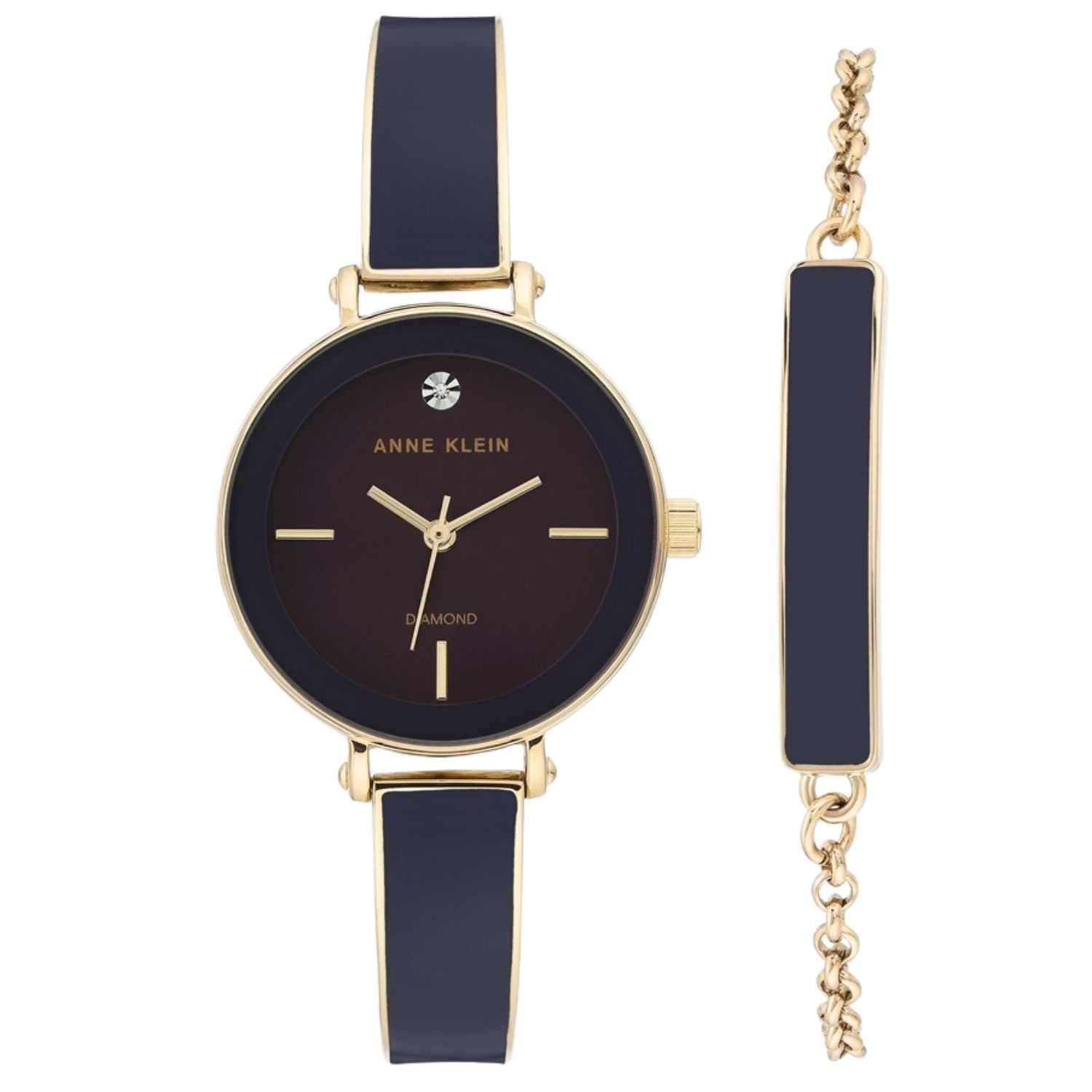 Anne Klein Classic 30mm Brown Dial Quartz Women's Watch AK/3620PLST