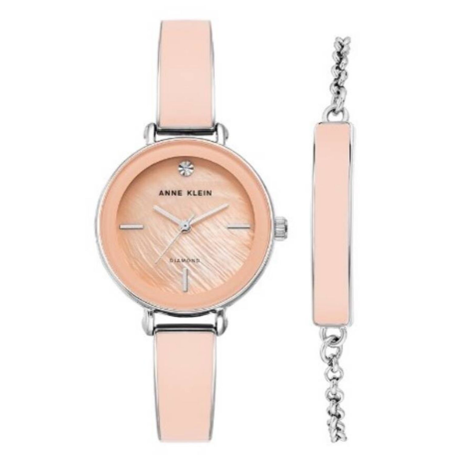 Anne Klein Classic 30mm Pink Dial Quartz Women's Watch AK/3621PKST