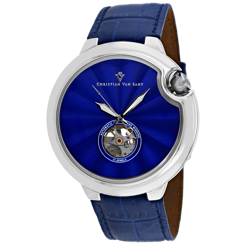 Christian Van Sant Cyclone Automatic 46mm Blue Dial Automatic Men's Watch CV0140