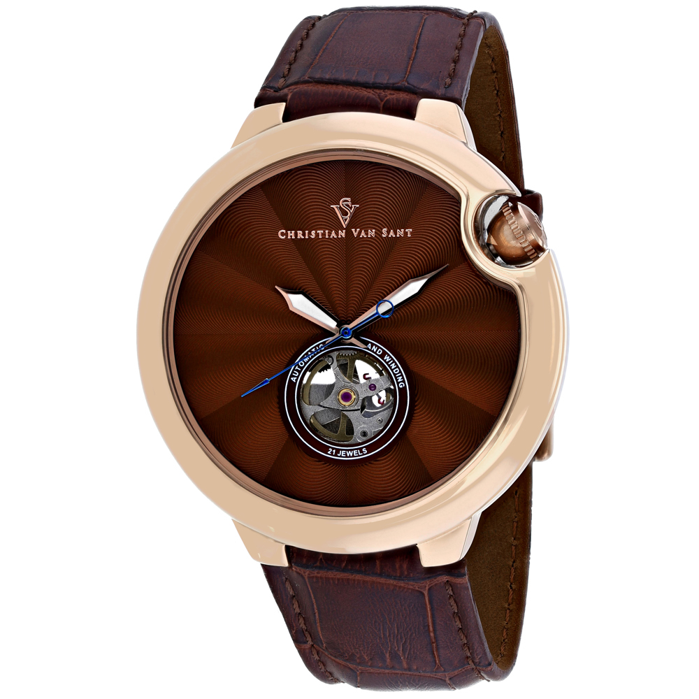 Christian Van Sant Cyclone Automatic 46mm Brown Dial Automatic Men's Watch CV0144