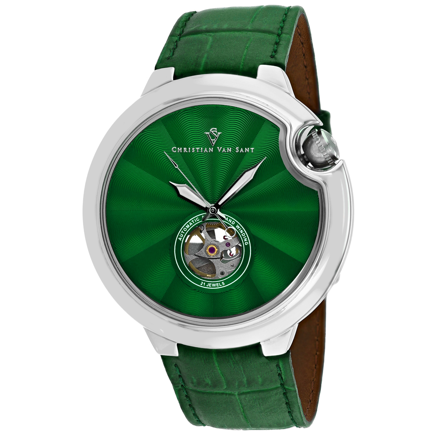 Christian Van Sant Cyclone Automatic 46mm Green Dial Automatic Men's Watch CV0149