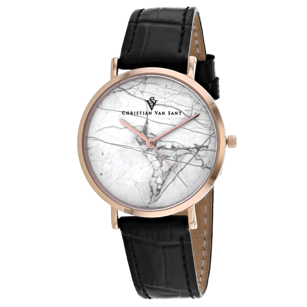Christian Van Sant Lotus 34mm White Dial Quartz Women's Watch CV0422Bk