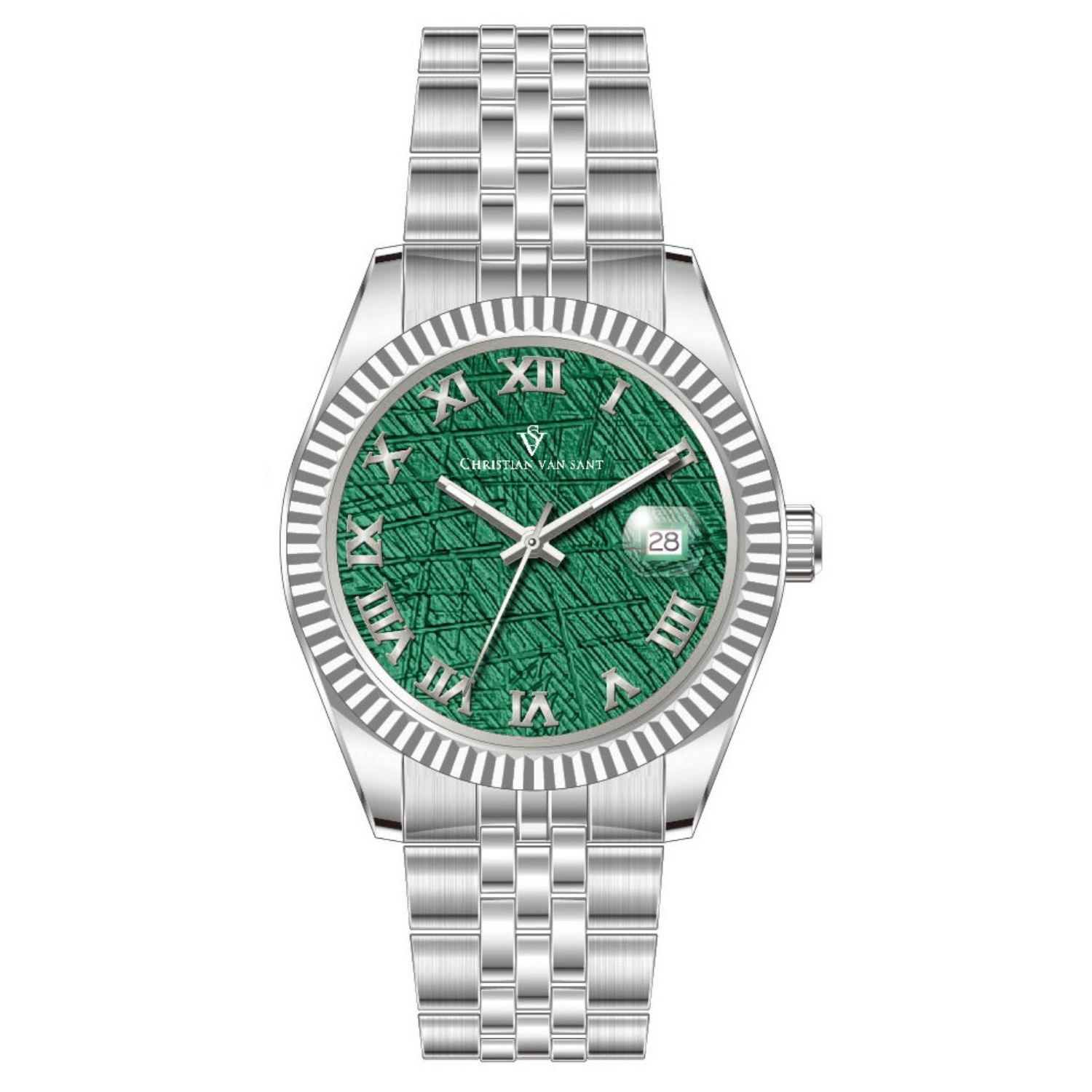 Christian Van Sant Stellar 41mm Green Dial Quartz Men's Watch CV0703
