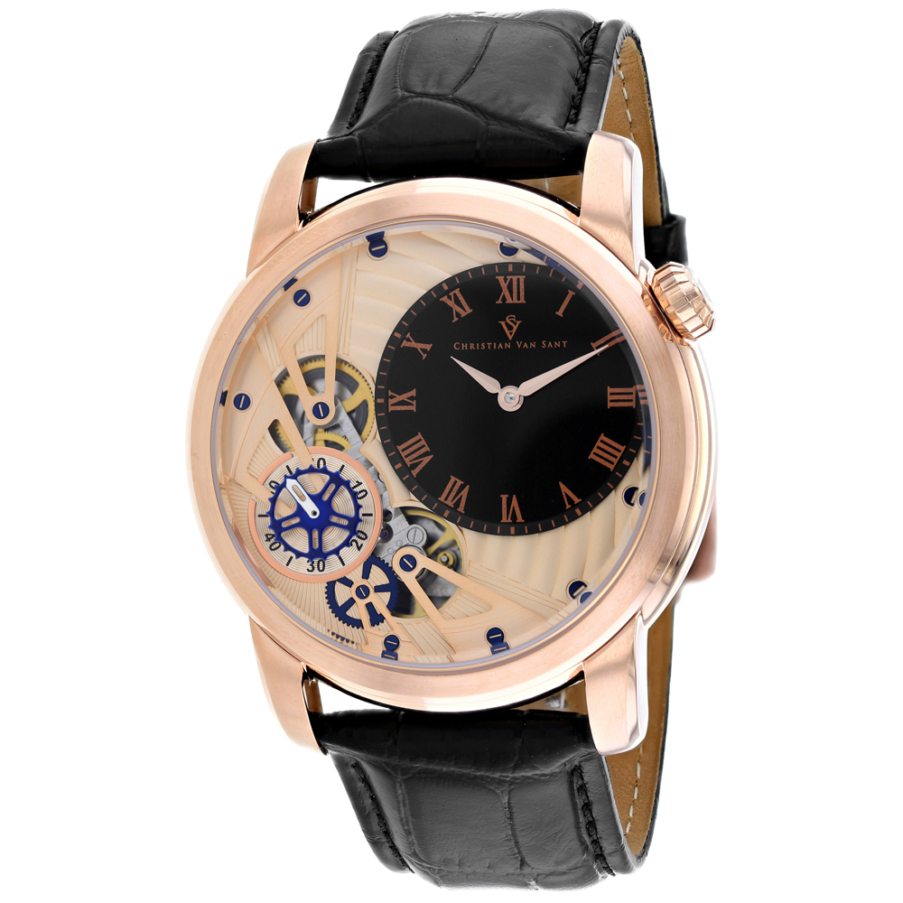 Christian Van Sant Sprocket Auto-Quartz 44mm Rose Gold Dial Quartz Men's Watch CV1546