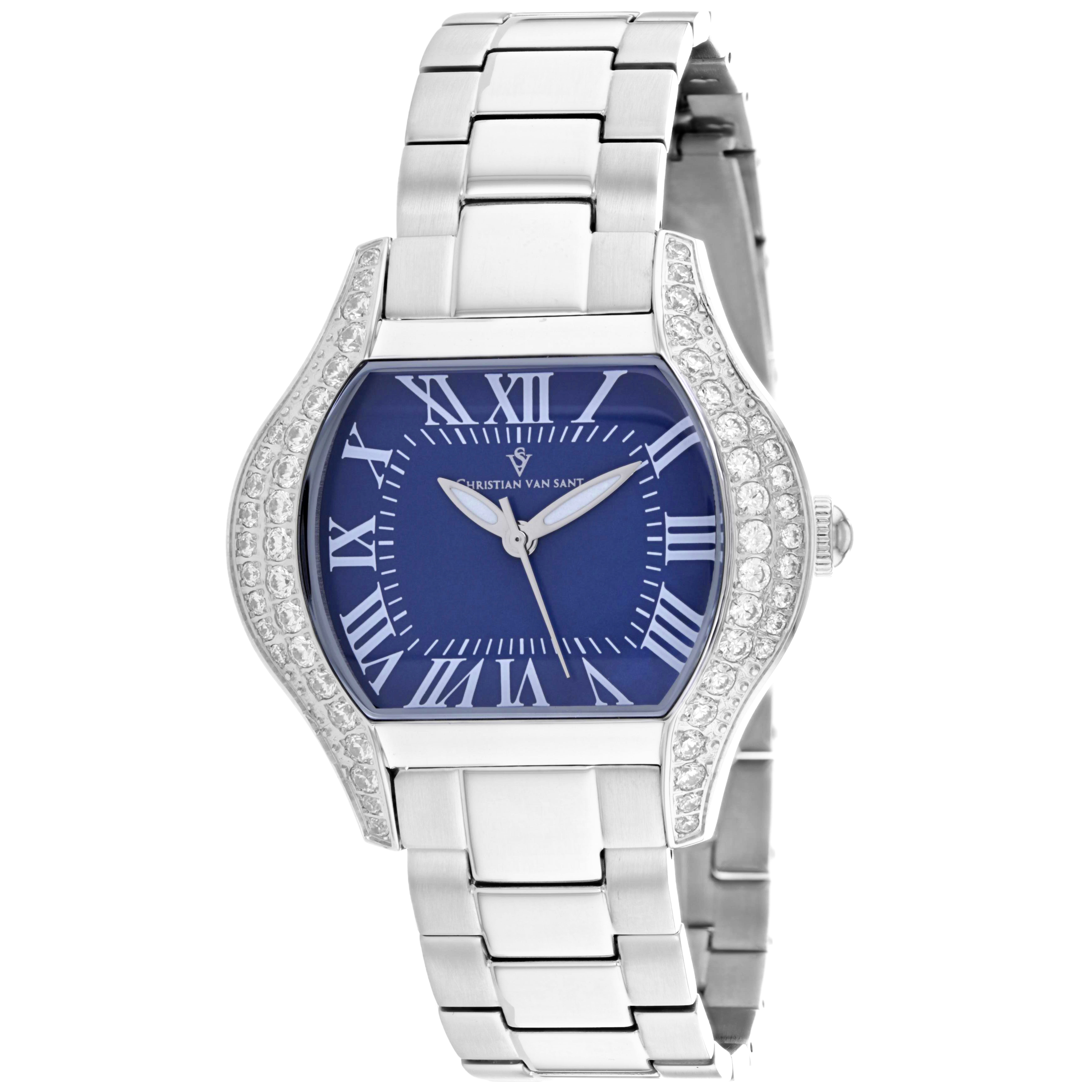 Christian Van Sant Bianca 34mm Blue Dial Quartz Women's Watch CV1832
