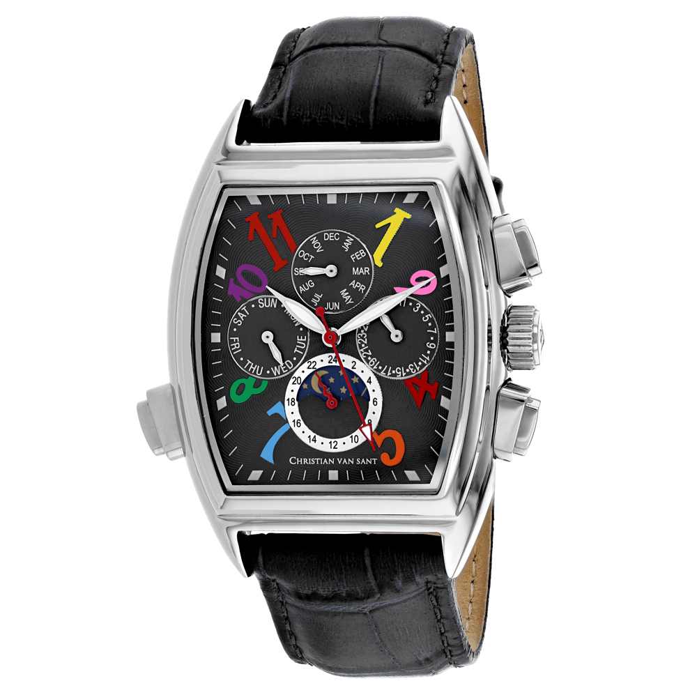 Christian Van Sant Grandeur 45mm Black Dial Automatic Men's Watch CV2130