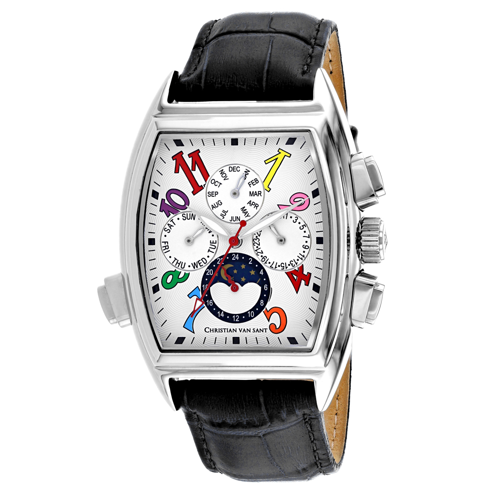 Christian Van Sant Grandeur 45mm White Dial Automatic Men's Watch CV2131
