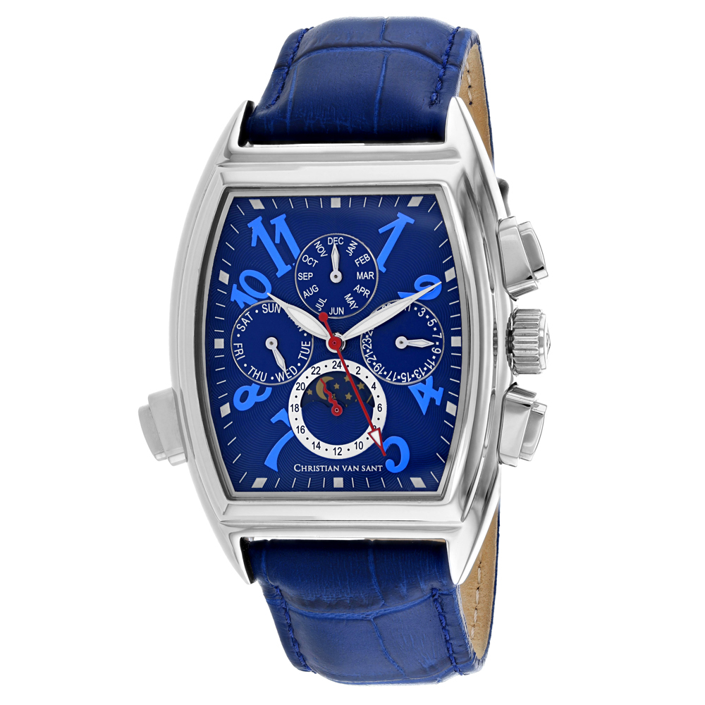 Christian Van Sant Grandeur 45mm Blue Dial Automatic Men's Watch CV2135