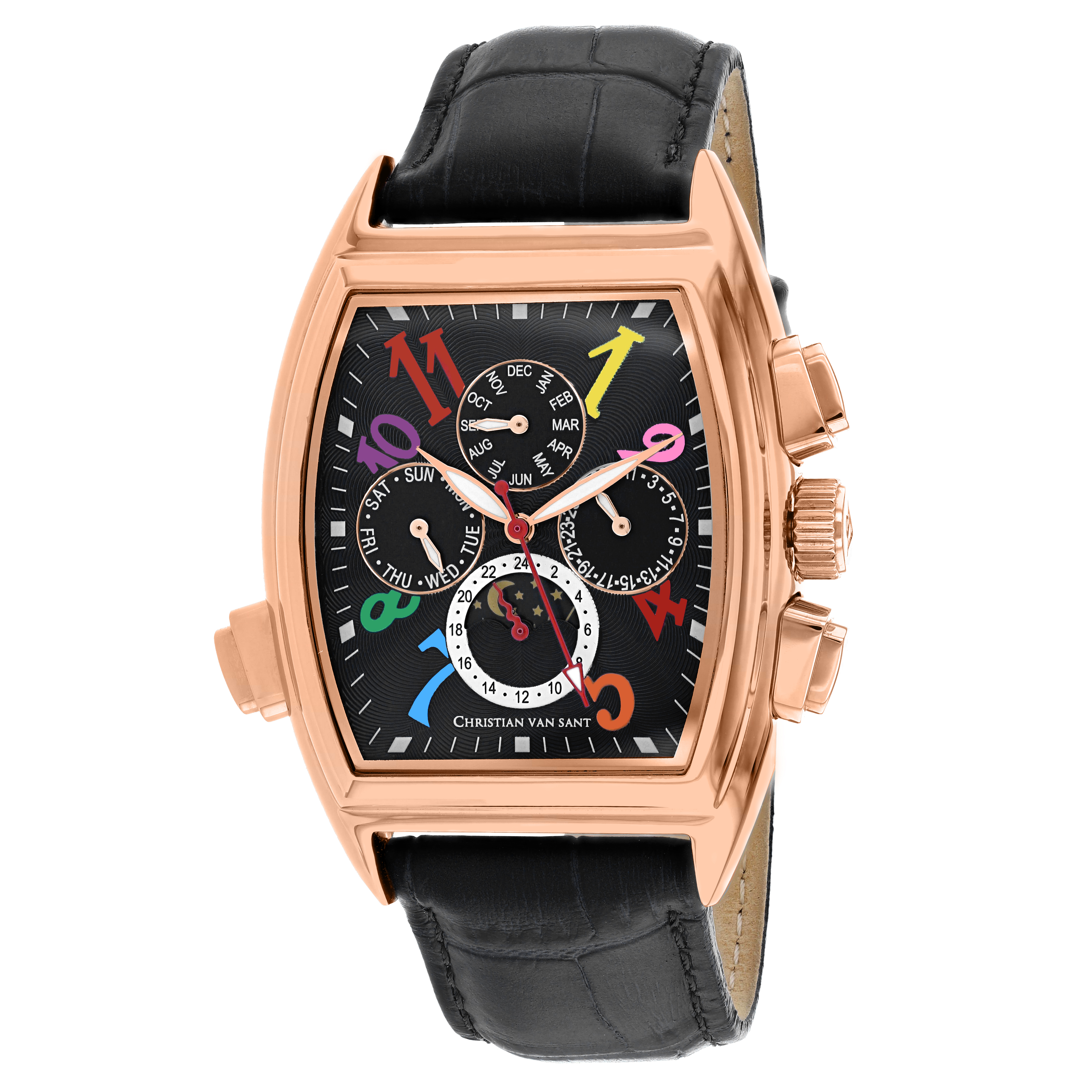 Christian Van Sant Grandeur 45mm Black Dial Automatic Men's Watch CV2137
