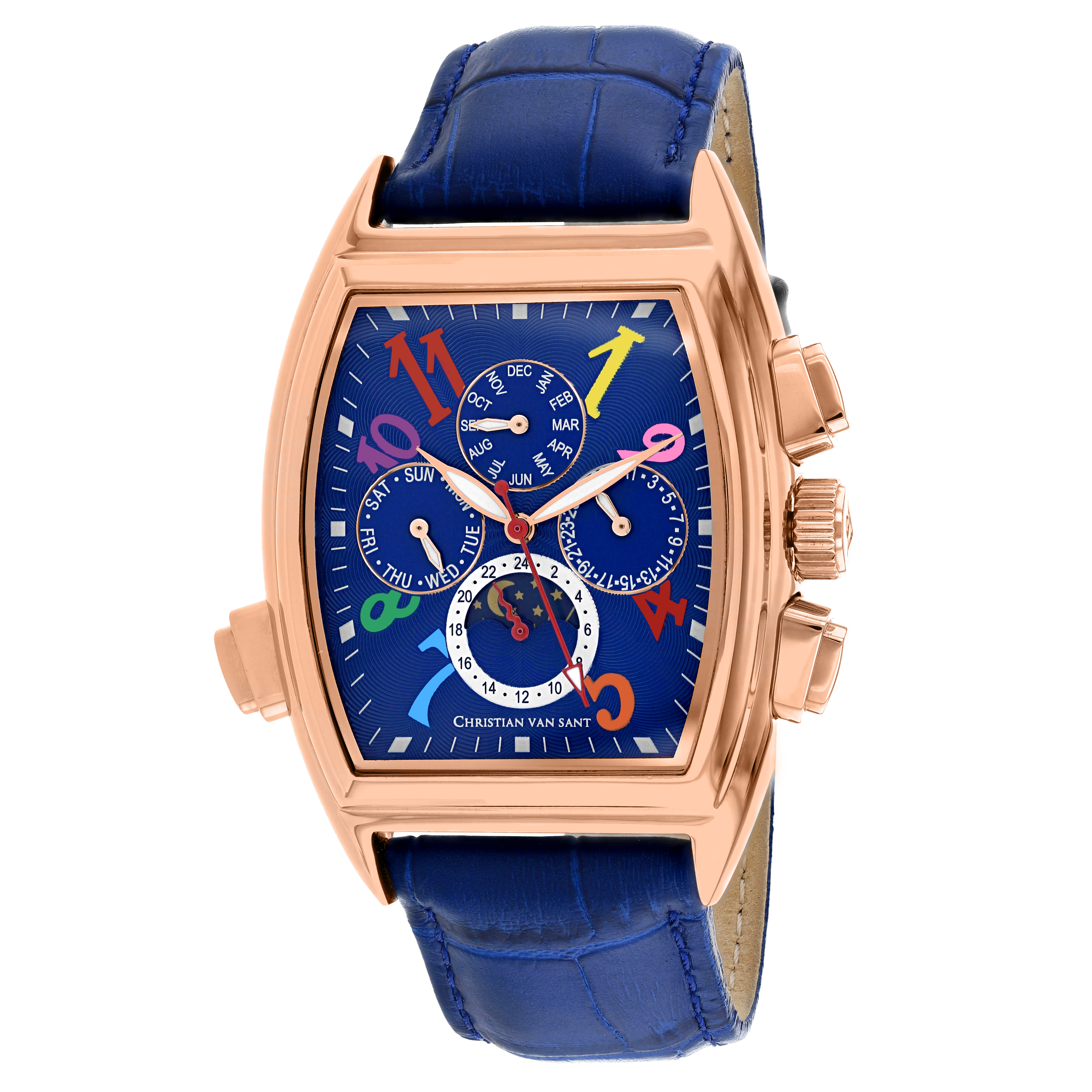 Christian Van Sant Grandeur 45mm Blue Dial Automatic Men's Watch CV2138