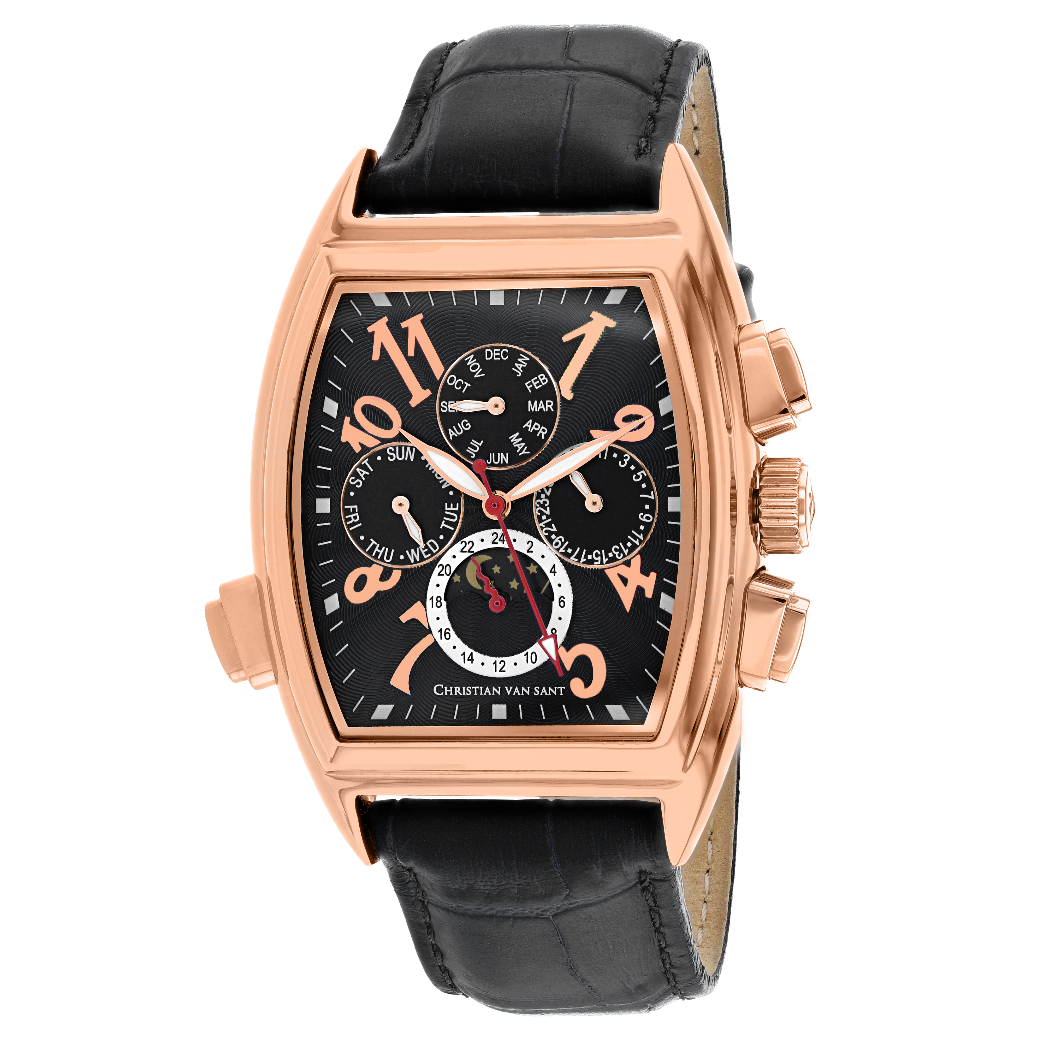 Christian Van Sant Grandeur 45mm Black Dial Automatic Men's Watch CV2139