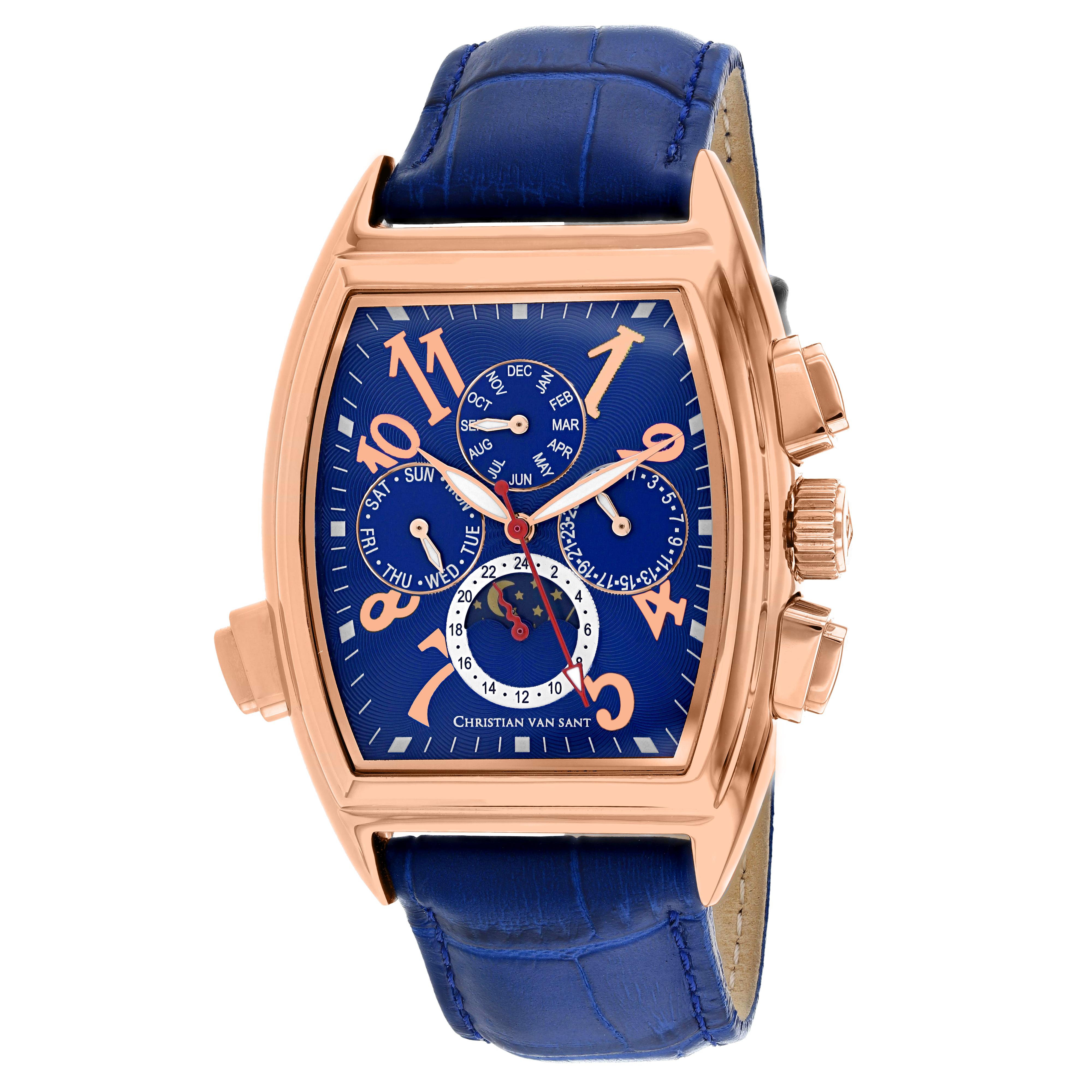 Christian Van Sant Grandeur 45mm Blue Dial Automatic Men's Watch CV2140
