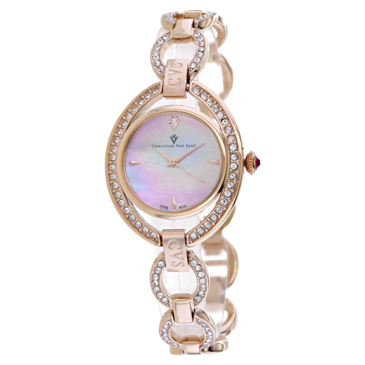 Christian Van Sant Stella 28mm Pink Dial Quartz Women's Watch CV2934