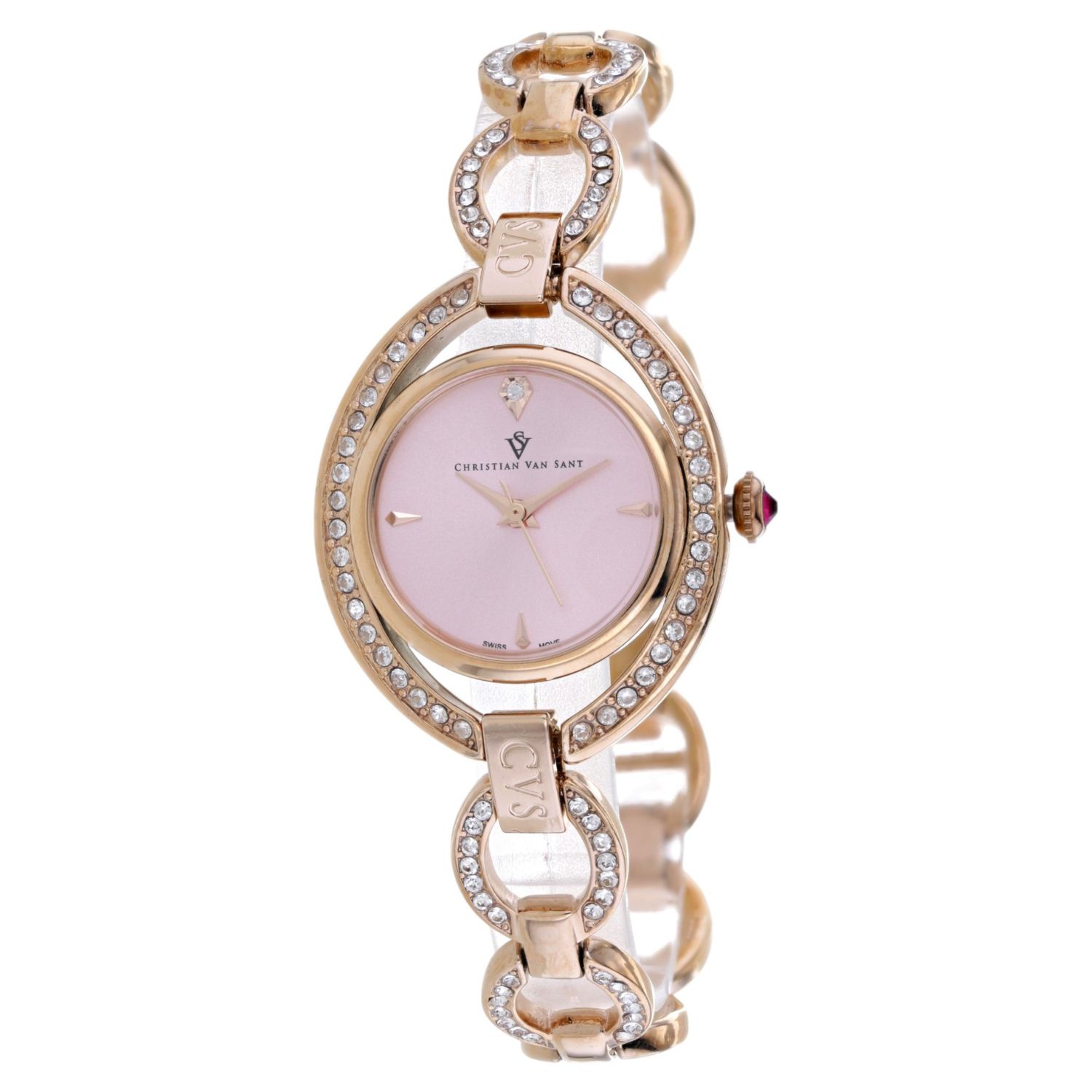 Christian Van Sant Stella 28mm Rose Gold Dial Quartz Women's Watch CV2936