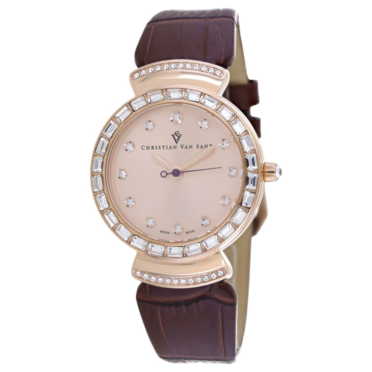 Christian Van Sant Nova 34mm Rose Gold Dial Quartz Women's Watch CV2945